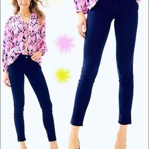 Lilly Pulitzer Worth Skinny Pants Navy NWT
